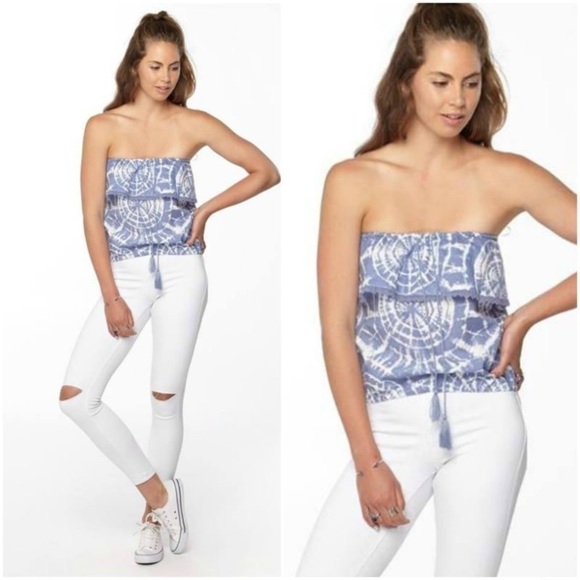 TIE dye strapless top - Picture 2 of 6